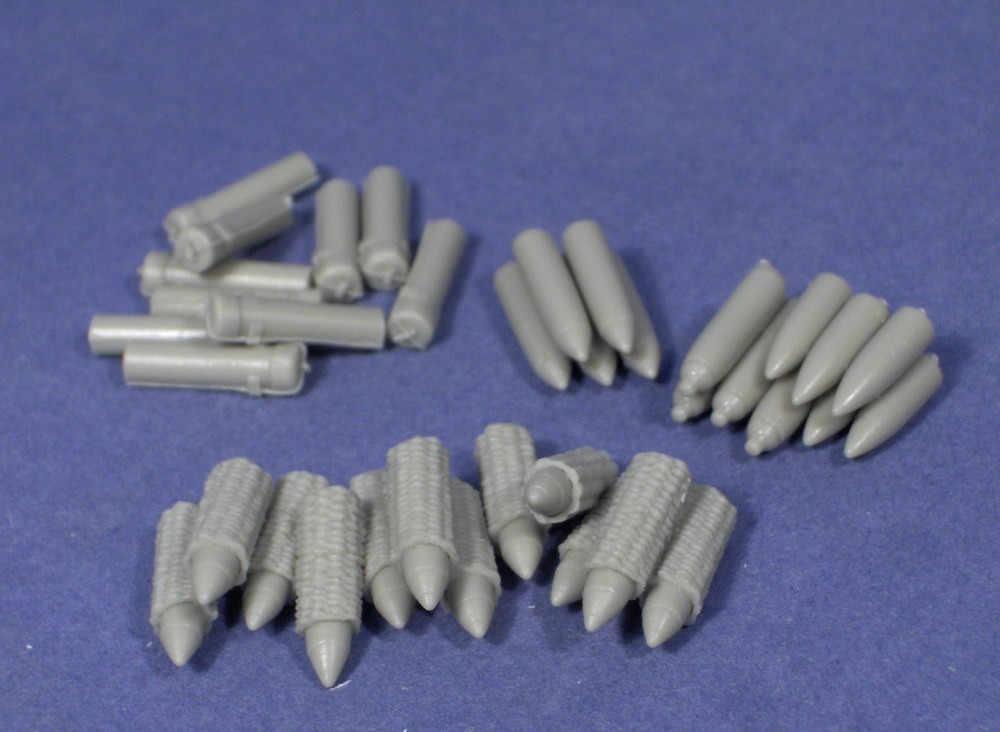 1/35 Ordnance BL 6inch 26cwt Howitzer Ammunition Set (27 Shells, 12 Charges)