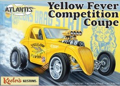 Atlantis 1/25 Keelers Kustom’s Yellow Fever Coupe Fiat Plastic Model Kit 13101