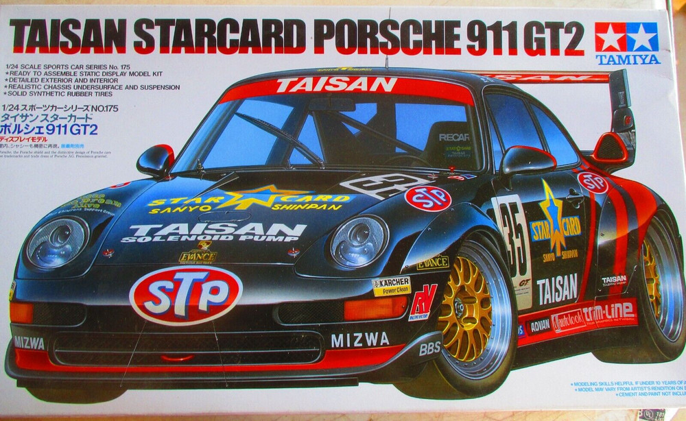 🔥TAMIYA 24175 TAISAN STARCARD PORSCHE 911 GT2 1/24 Kit SEALED PARTS