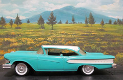 1958 FORD EDSEL 2 Door Hardtop Dealer Promo Model Car Friction Wheels Turquoise