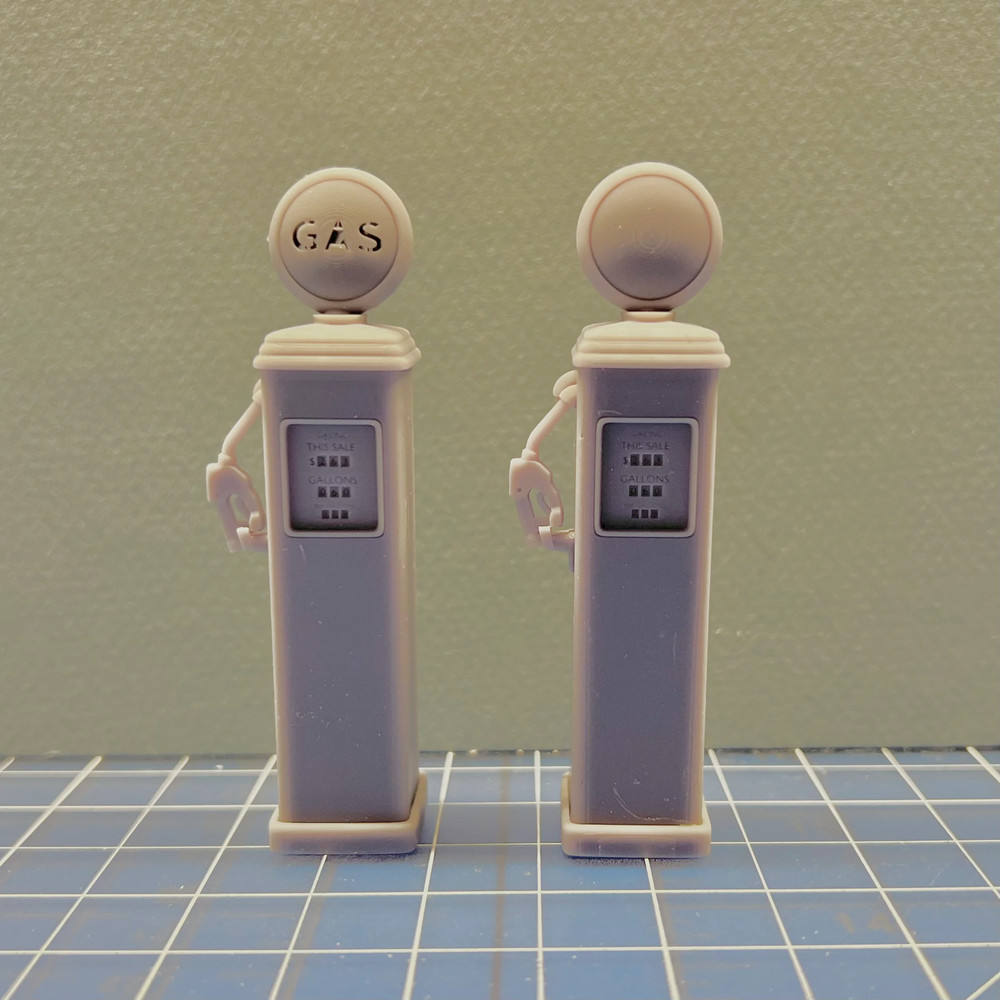 Vintage Gas Pump Retro for Diorama 1/24 1/25