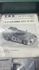 FDS Alfa Romeo 33 TT3 LM 1972 Le Mans 1:43 White Metal Model Kit N.57 Italy #20
