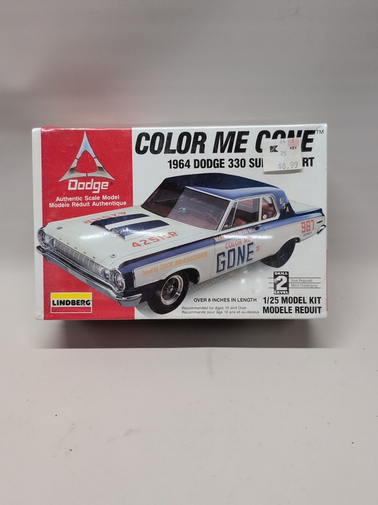 LINDBERG 72156 Color Me Gone 1964 DODGE 330 SUPER STOCK 1:25 Sealed