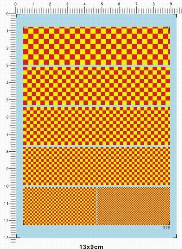 1/43 1/24 1/64 F1 Red Yellow checked flag Grid danger caution Model Decal 7*10cm