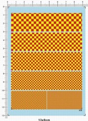 1/43 1/24 1/64 F1 Red Yellow checked flag Grid danger caution Model Decal 7*10cm