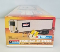 Monogram 1206 Fruehauf 40′ Reefer Trailer Snap-Tite 1/32 Scale 1980, New Sealed