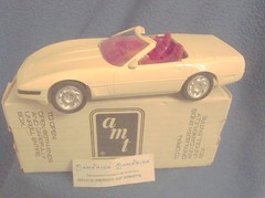 Corvette Convertible Artic White Red Interior Promo with Box