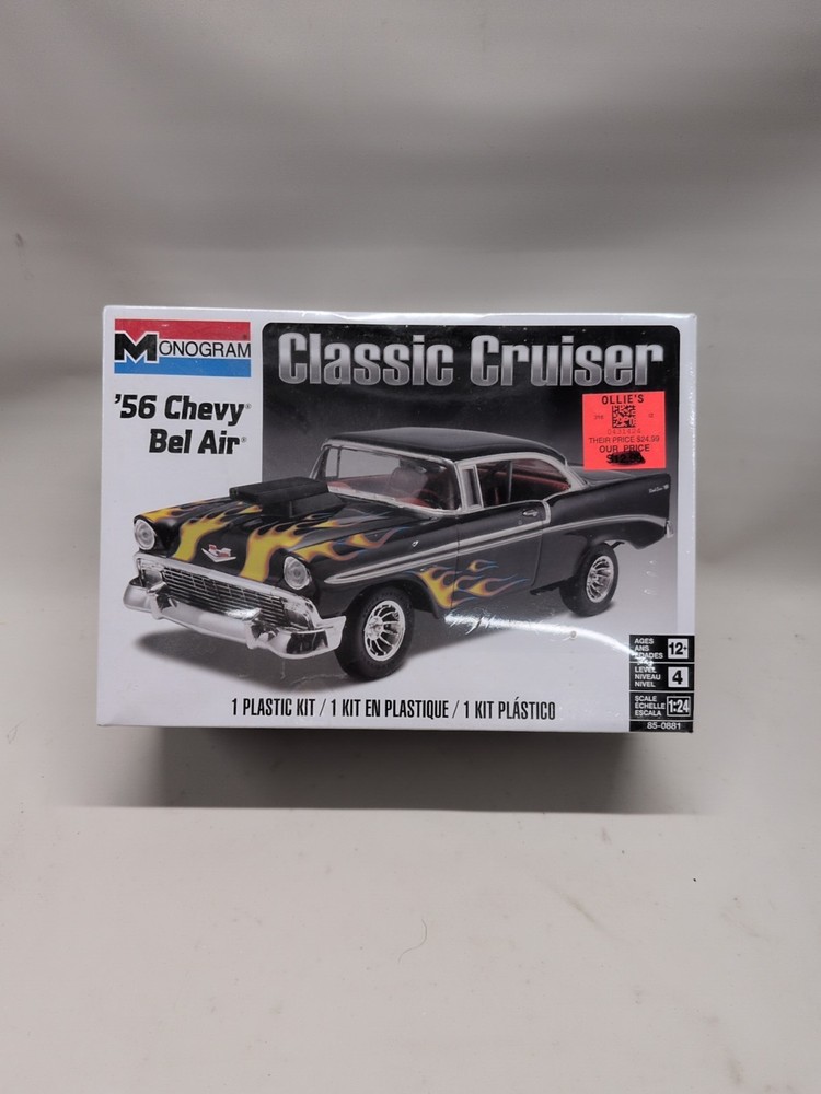 Monogram 85-0881 1956 Chevy Bel Air 1:24 Classic Cruiser Factory Sealed