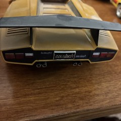 1/24 Built Plastic Model Yellow Lamborghini Countach Dusty From Being Displayed