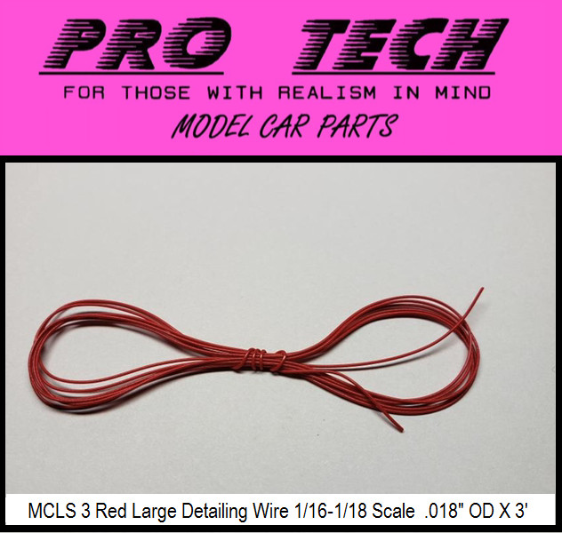 1:16-1:18 Scale MCLS 3 Red LRG Detailing Wire 3’ Serch LBR Model Parts PRO TECH