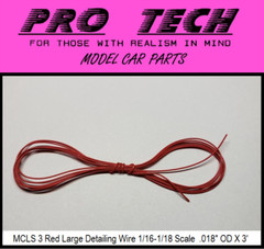 1:16-1:18 Scale MCLS 3 Red LRG Detailing Wire 3’ Serch LBR Model Parts PRO TECH