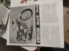 1971 Revell #H-1500 Kawasaki Mach III 1/12 Scale Motorcycle Model Kit