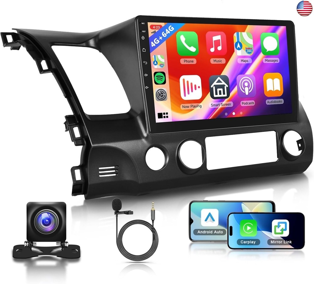 4G+64G Radio for Honda Civic 2006 2007 2008 2009 2010 2011 Car Stereo, Wireless