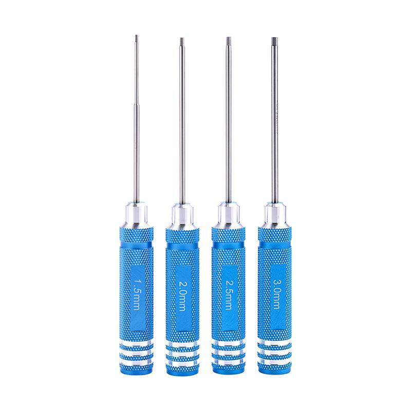 4pcs Metal Hex Screwdriver Set Hexagon Tool Kit for RC Car 1/14 Truck Boat
