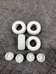 Resin Printed 1/25 MT 37 Baja Claw Tires And Seperate 8 Lug Wheels Truck Mud Bog
