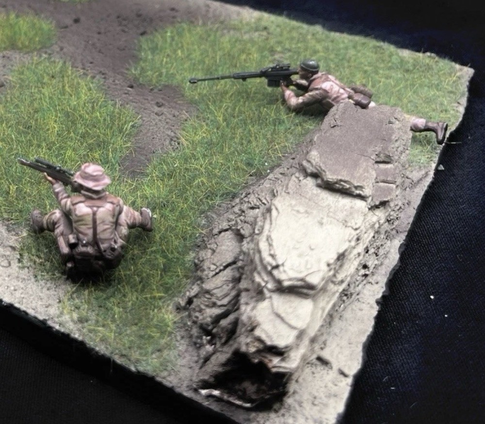 1/35 Scale Military Diorama Base Terrain Display Model Soldiers Figures Diecast