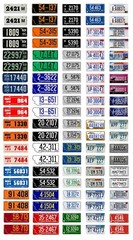 1/25 scale model car assorted USA Montana license plates state tags