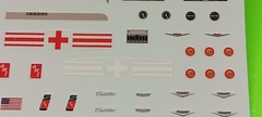 1959 Cadillac Ambulance 1/25 AMT Decal Sheet Dash Cluster Gauges City Of Troy MI