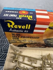 PARTIALLY ASSEMBLED Vintage Revell “S” M-56 Self Propelled Gun Tank