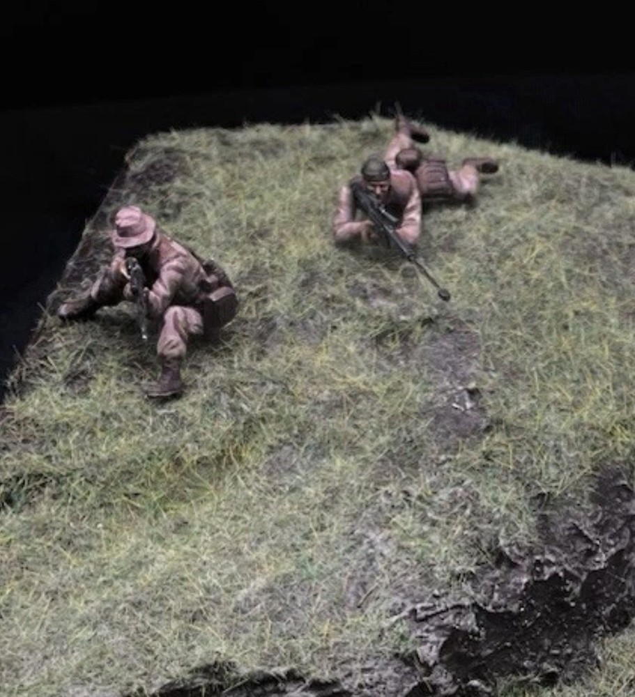 1/35 Scale Military Diorama Base Terrain Display Model Soldiers Figures Diecast