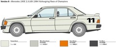 Italeri 3624 1:24 Mercedes-Benz 190E Stand Model Building, Crafts, Hobby, Gluing