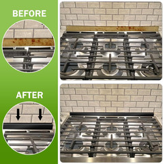 30″ Slide-In Range Rear Filler Kit,Kitchen Stove Gap Covers,Stainless Steel Back