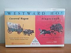 Vintage Westward HO Mini Kits Covered Wagon & Stagecoach HO Scale Sealed in Box