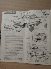 AMT ’49 Ford Club Coupe Car Kit Instruction Sheet Only Trophy Series 3 In One