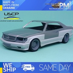 USCP 24T084 1/24 AMG 560 SEC Widebody (c126) Transkit Resin model