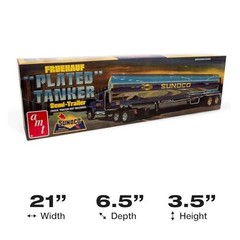 1:25 Scale Model Kit – Plated Tanker Trailer, Sunoco Design, Detailed Assembly