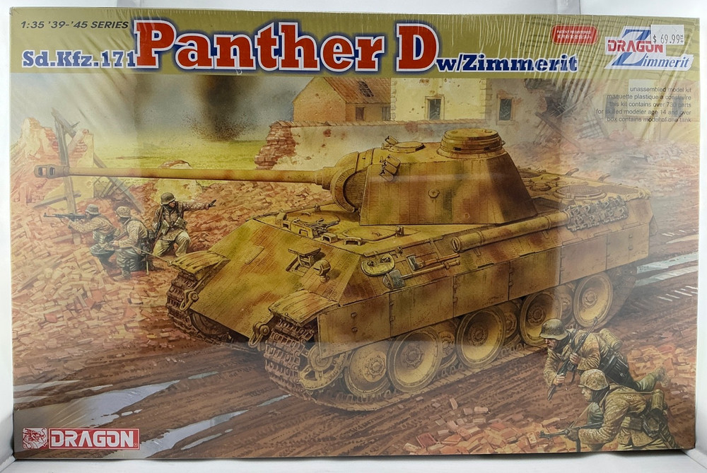 DRAGON MODEL Sd.Kfz.171 Panther D w/Zimmerit w/Photo-Etched Parts 1:32 Scale