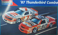 MONOGRAM 1/24 ZEREX AK ’87 T-BIRD STOCK CAR FACTORY BUILT BOX ART DISPLAY MODEL