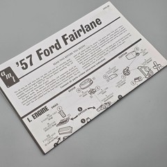 AMT 1010 1/25 57 Ford Fairlane Instruction Sheet Only
