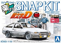 Aoshima 1/32 Scale Model The Snap Kit CM1 Initial D Toyota AE86 Sprinter Trueno