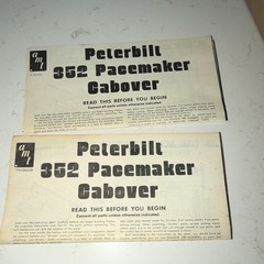 AMT Peterbilt 352 Pacemaker Cabover Plastic Model Kit Unassembled Decals Tires