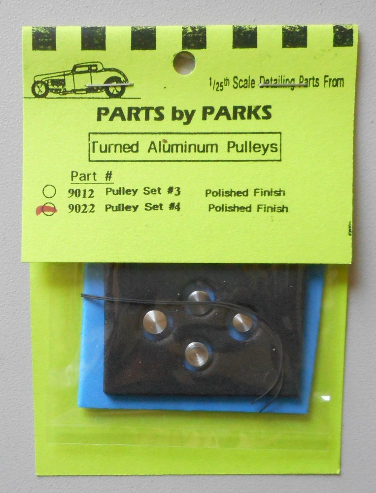 ALUMINUM PULLEY SET 1:24 1:25 PART BY PARKS CAR MODEL ACCESSORY 9022