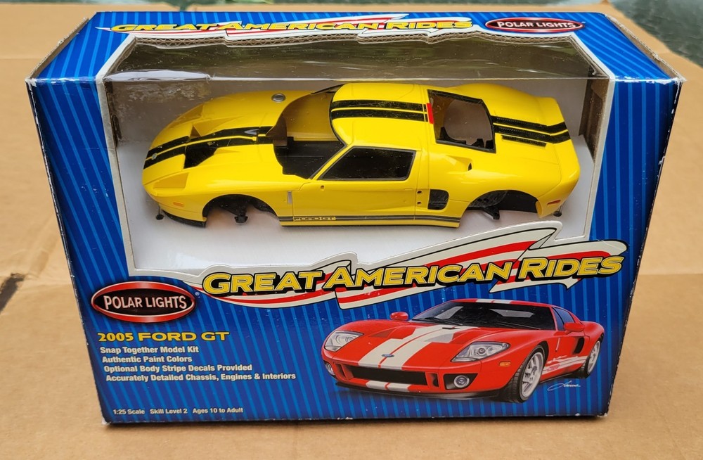 Polar Lights 2005 Ford GT Pre Painted Open Box All Parts Sea1ed 1:25 Kit 53026