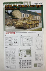 1/35 Dragon SD.Kfz.171 Panther A Late Type Normandy 1944 with 4 extras