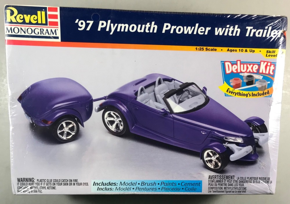 REVELL MONOGRAM 1997 PLYMOUTH PROWLER W/ TRAILER MODEL KIT 6667 (SEALED)