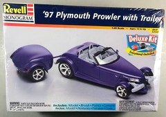 REVELL MONOGRAM 1997 PLYMOUTH PROWLER W/ TRAILER MODEL KIT 6667 (SEALED)