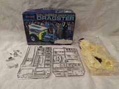 OPEN BOX 1997 Polar Lights CARL CASPER’S UNDERTAKER DRAGSTER Model Kit