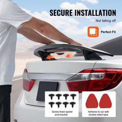 GT Wing Car Spoiler, 46.3 In. Universal Spoiler, Compatible with Most Sedans and