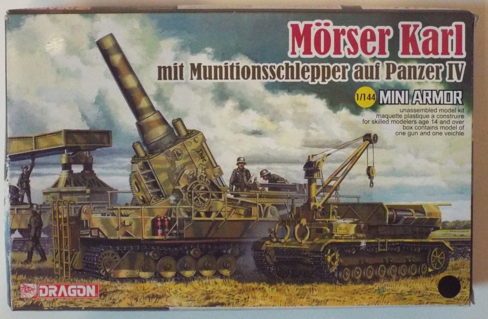 1/144 Morser Karl w/Munitionsschlepper Dragon Mini Armor #14135 Sealed MISB