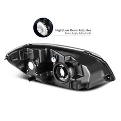Headlight Assembly Compatible with 05 OE – Chrome/Amber/Clear Fit 05-10 Cobalt