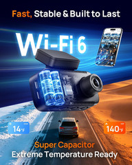 A810 Lite 4K Dash Cam Front and Rear, 5Ghz Wi-Fi 6 Dashcam, Car Camera 4G LTE Re