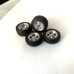 1:25 16” Cragar style wheels On Redline tires. Car Not For Sale