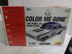 Lindberg Color Me Gone 1964 Dodge 330 Super Stock 1/25 Scale