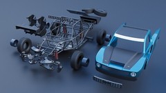 ABS-LIKE RESIN 3D PRINTED 1/35 HOONIGAN TROPHY TRUCK KIT