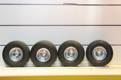 V -28 1/25 scale racing model car, parts dirt track tires and wheels ,