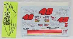 Carolina Motorsport Graphics #40 Kleenex 1996-Tim Fedewa 1/24 Nascar decal